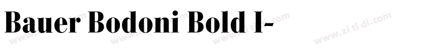 Bauer Bodoni Bold I字体转换